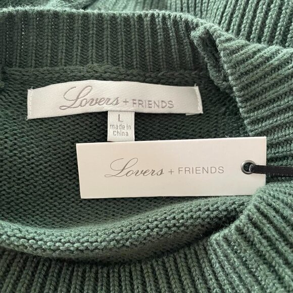 NEW Lovers + Friends Size Large Sweater Cold Shoulder Top Blouse - Picture 5 of 7